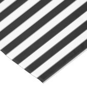 Trendy Black en White Wide Horizontal Stripes Tafelkleed (Gekanteld)