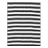 Trendy Black en White Wide Horizontal Stripes Tafelkleed (Voorkant)