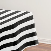 Trendy Black en White Wide Horizontal Stripes Tafelkleed (Voorbeeld)