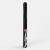 Trendy Black en White Zebra print roze lint Case-Mate iPhone Case (Achterkant/rechts)