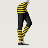 Trendy Black en Yellow Striped Leggings (Rechts)