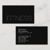 Trendy Black Fitness Sport Visitekaartje (Voorkant / Achterkant)