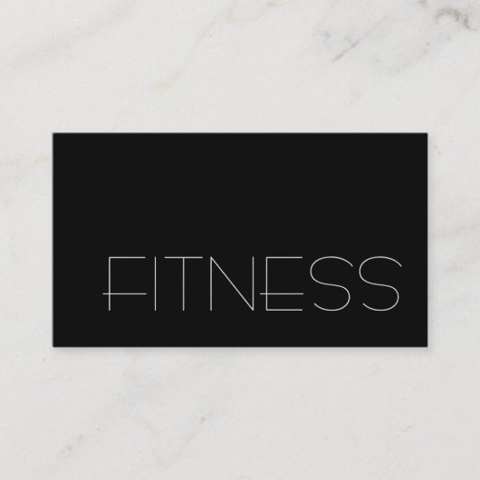 Trendy Black Fitness Sport Visitekaartje (Voorkant)