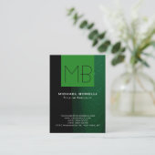 Trendy Black Forest Green visitekaartje (Staand voorkant)