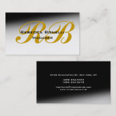 Trendy Black Gellow Monogram Visitekaartje (Voorkant / Achterkant)
