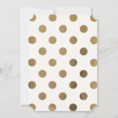 Trendy Black Glitter Gold Feminine Party Invites Kaart (Achterkant)