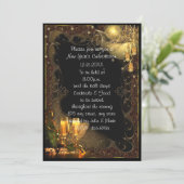 Trendy Black Gold Champagne Nieuwjaarsfeest Kaart (Staand voorkant)