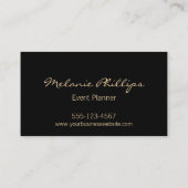 Trendy Black & Gold Chunky Glitter Visitekaartje (Achterkant)