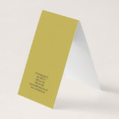 Trendy Black Gold Creative Unique Simple Plain Visitekaartje (Achterkant)