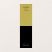 Trendy Black Gold Creative Unique Simple Plain Visitekaartje (Buitenkant ongevouwen)