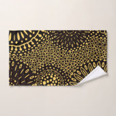 Trendy  Black Gold Ethnic Floral Towel Set Bad Handdoek (Handdoek)