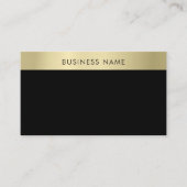 Trendy Black Gold Modern Simple Sjabloon Elegant Visitekaartje (Voorkant)