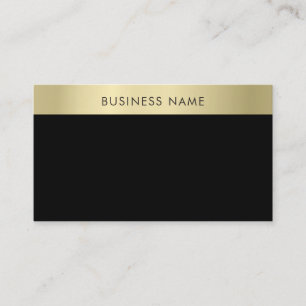 Trendy Black Gold Modern Simple Sjabloon Elegant Visitekaartje