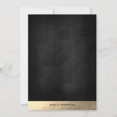 Trendy Black/Gold Surprise Retirement Party Kaart (Achterkant)