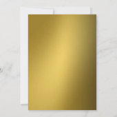 Trendy Black & Gold Typography Birthday Party Kaart (Achterkant)