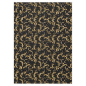 Trendy Black Golden Pattern Retro Tafelkleed (Voorkant)