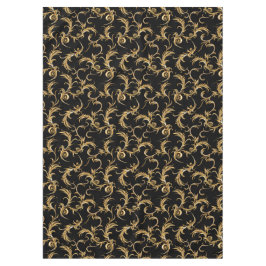  Trendy Black Golden Pattern Retro Tafelkleed