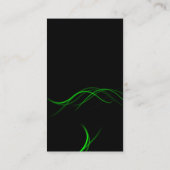 Trendy Black Green Curves minimalistisch Visitekaartje (Achterkant)