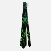 Trendy Black & Green Neon Marble Stone - uniek Stropdas (Voorkant)
