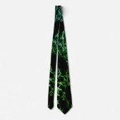 Trendy Black & Green Neon Marble Stone - uniek Stropdas (Achterkant)