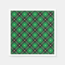 Trendy Black Green Pset Pattern Servet