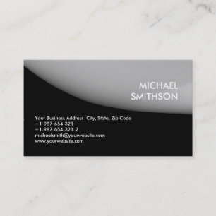 Trendy Black Grey Consultant Visitekaartje