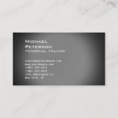 Trendy Black Grey Fitness Sport Visitekaartje (Achterkant)