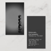 Trendy Black Grey Fitness Sport Visitekaartje (Voorkant / Achterkant)
