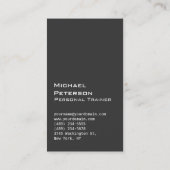 Trendy Black Grey Fitness Sport Visitekaartje (Achterkant)