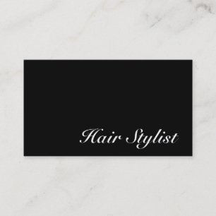 Trendy Black Grey Hair Stylist Visitekaartje