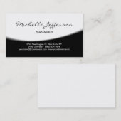 Trendy Black Grey Handwrite Script Visitekaartje (Voorkant / Achterkant)