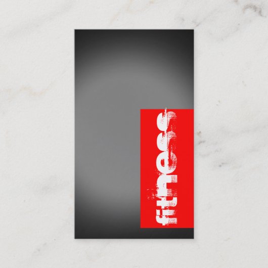 Trendy Black Grey Red Fitness Sport Visitekaartje (Voorkant)