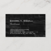 Trendy Black Grey Wall Bricks Modern Hair Stylist Visitekaartje (Achterkant)
