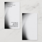 Trendy Black Grey White Monogram Visitekaartje