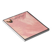 Trendy Black High Heels roze verfpenseelstreken Notitieblok (Schuin)