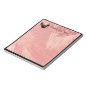 Trendy Black High Heels roze verfpenseelstreken Notitieblok (Linkerzijde)