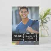 Trendy Black Label Klasse van 2013 Afstuderen Kaar Aankondiging (Staand voorkant)