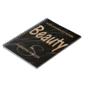 Trendy Black Marble Beauty Champagne Glitter Notitieboek (Linkerzijde)