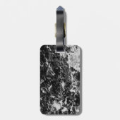 Trendy Black Marble, Lijst Monogram-Gepersonalisee Bagagelabel (Achterkant verticaal)