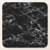 Trendy Black Marble Stone Kartonnen Onderzetters (Voorkant)