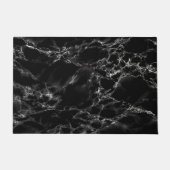 Trendy Black Marble Stone - Modern Deurmat (Voorkant)
