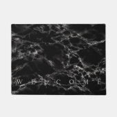 Trendy Black Marble Stone - Welkom Deurmat (Voorkant)