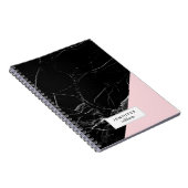 Trendy Black Marble Texture Notitieboek (Rechterzijde)