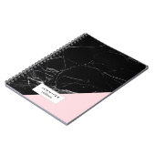 Trendy Black Marble Texture Notitieboek (Linkerzijde)