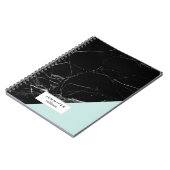 Trendy Black Marble Texture Notitieboek (Linkerzijde)