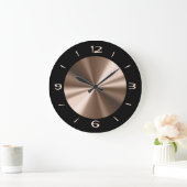 Trendy Black met Bronze Center Wall Clock Grote Klok (Huis)
