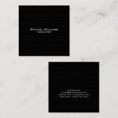 Trendy Black Modern Geometric Pattern Professional Vierkante Visitekaartje (Voorkant / Achterkant)