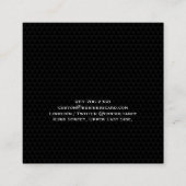 Trendy Black Modern Geometric Pattern Professional Vierkante Visitekaartje (Achterkant)