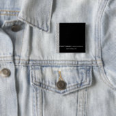 Trendy Black Pattern Professional Occupation Vierkante Button 5,1 Cm (In situ)