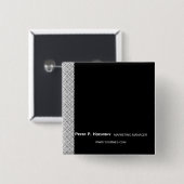 Trendy Black Pattern Professional Occupation Vierkante Button 5,1 Cm (Voorkant /achterkant)